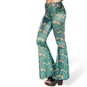 Strawberry Thief Velvet Bellbottoms - Blackmilk